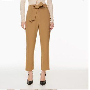 Wilfred Tie-Front Cropped Japanese Crepe Pants, sz 4/27